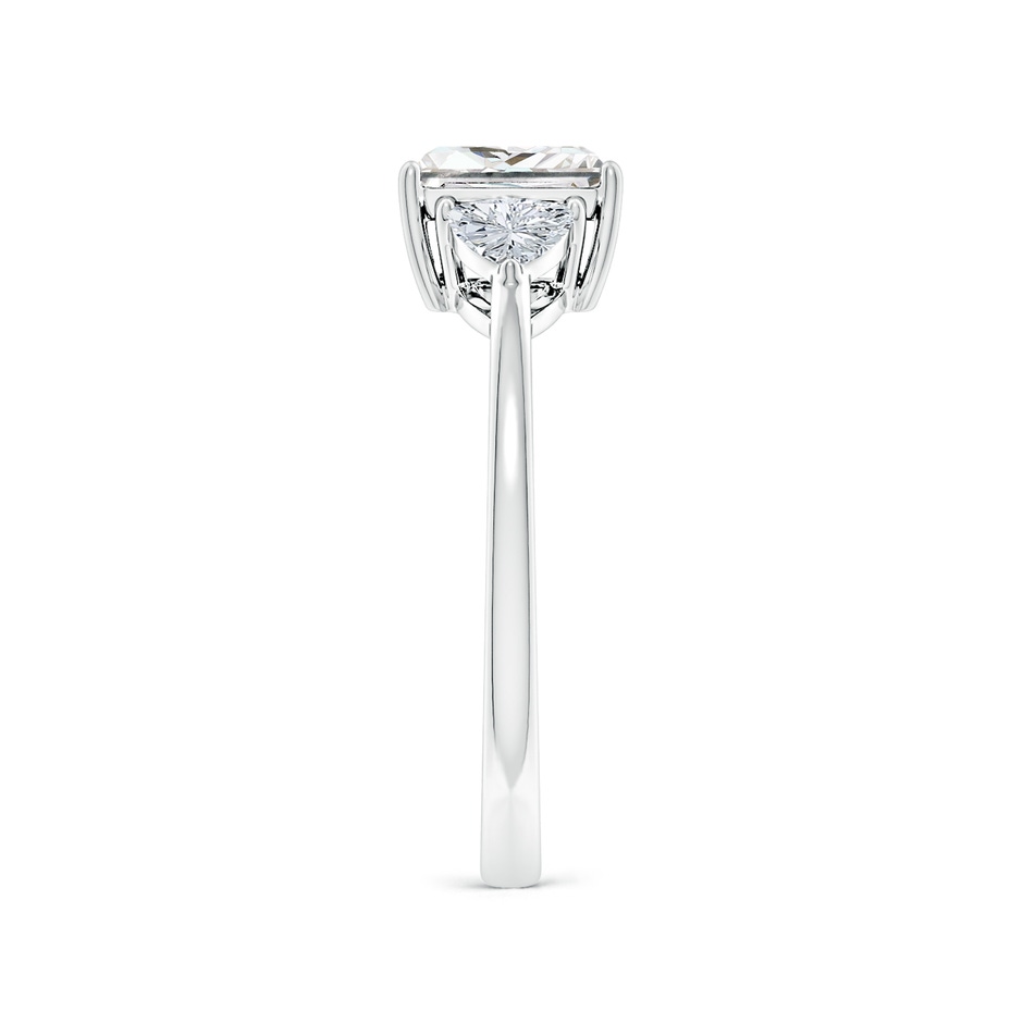 6.5mm FGVS Lab-Grown Princess-Cut and Trillion Diamond Three Stone Reverse Tapered Shank Engagement Ring in White Gold side 299