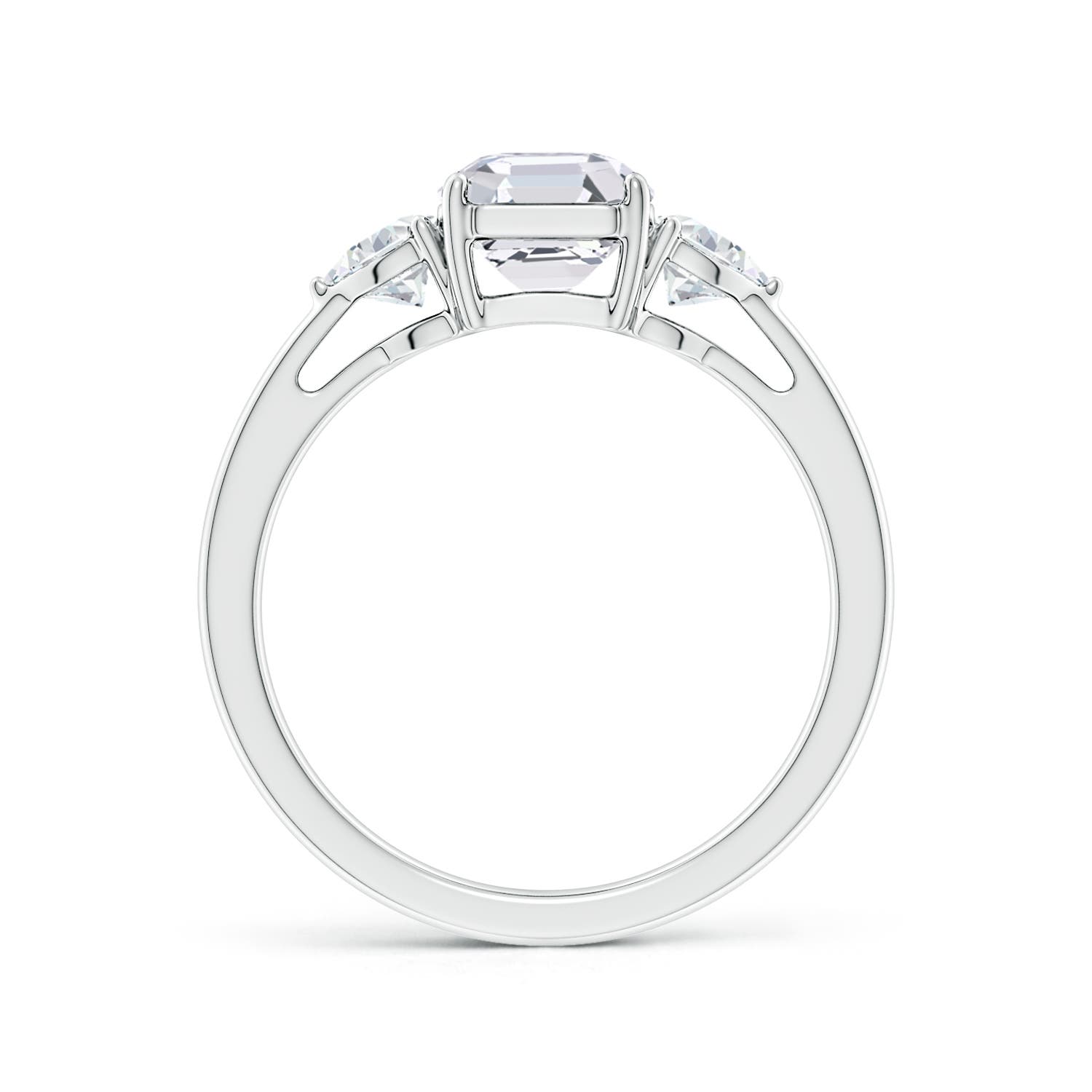 Asscher cut with on sale trillion side stones