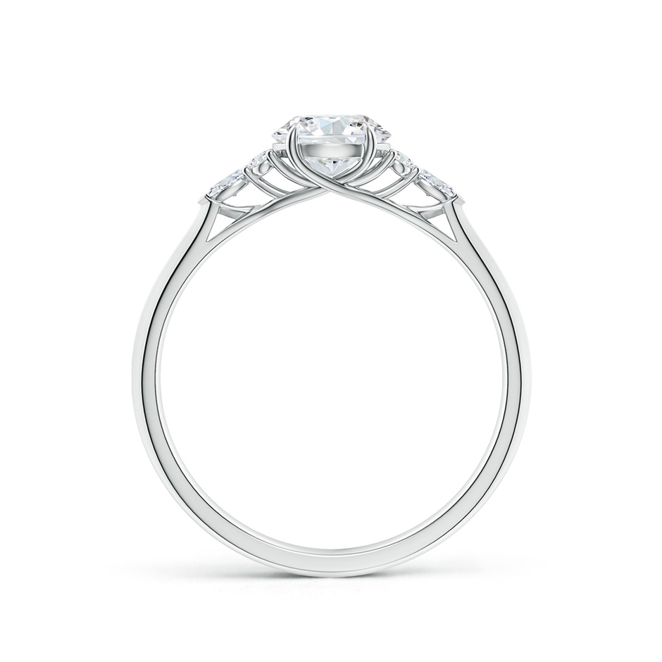 5.9mm FGVS Lab-Grown Round Diamond Side Stone Engagement Ring with Diamonds in P950 Platinum side 199