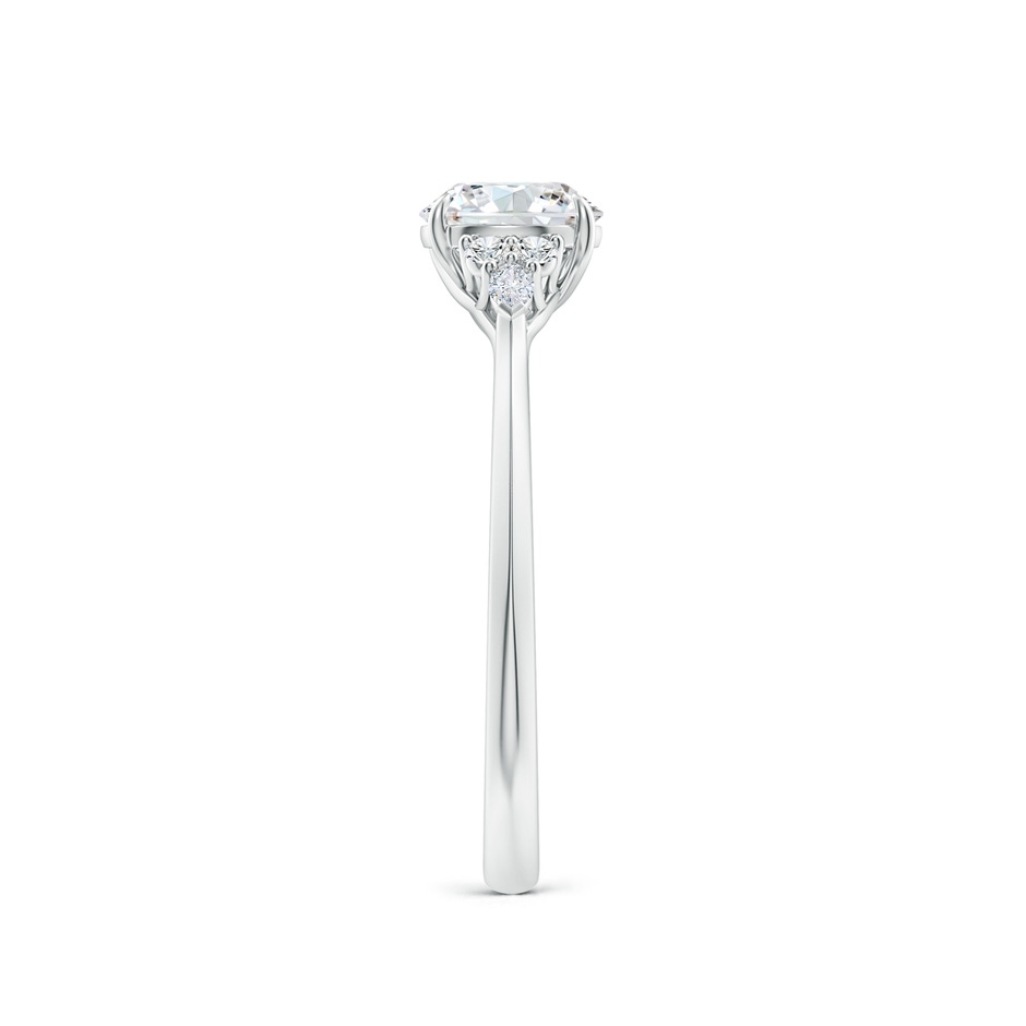 5.9mm FGVS Lab-Grown Round Diamond Side Stone Engagement Ring with Diamonds in P950 Platinum side 299