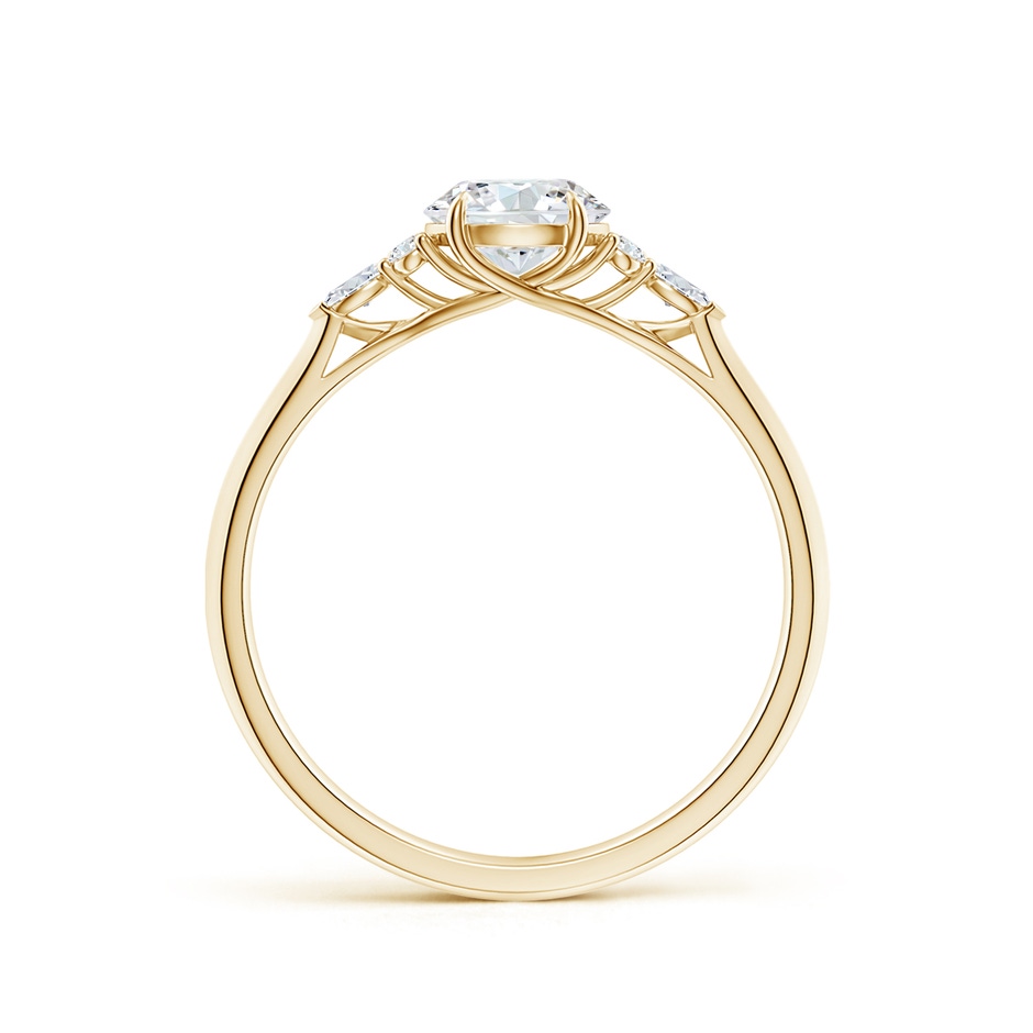 5.9mm FGVS Lab-Grown Round Diamond Side Stone Engagement Ring with Diamonds in Yellow Gold side 199
