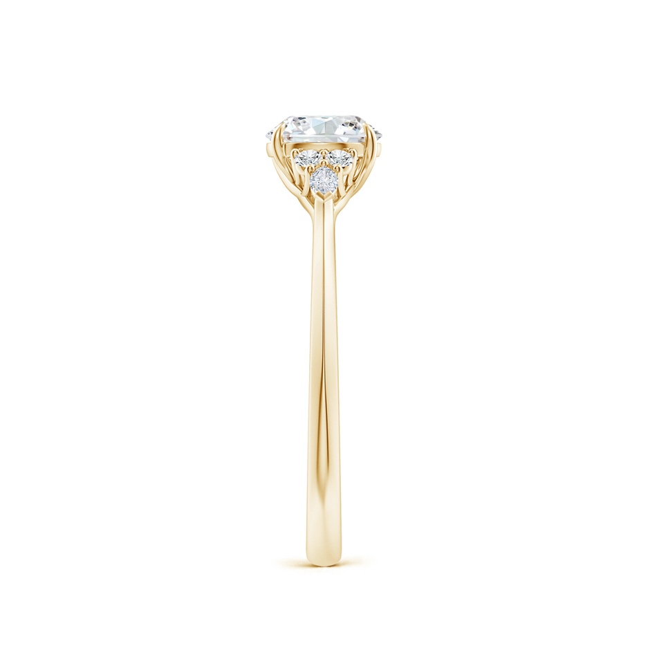 5.9mm FGVS Lab-Grown Round Diamond Side Stone Engagement Ring with Diamonds in Yellow Gold side 299