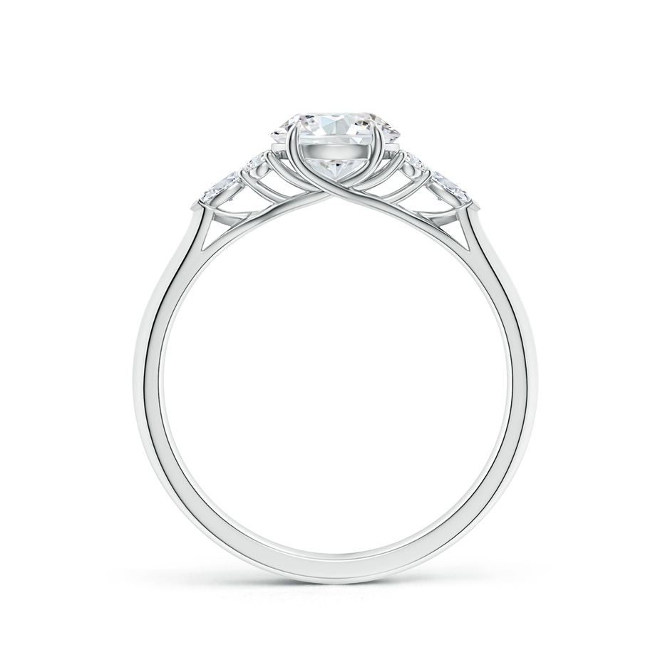 6.4mm FGVS Lab-Grown Round Diamond Side Stone Engagement Ring with Diamonds in P950 Platinum side 199