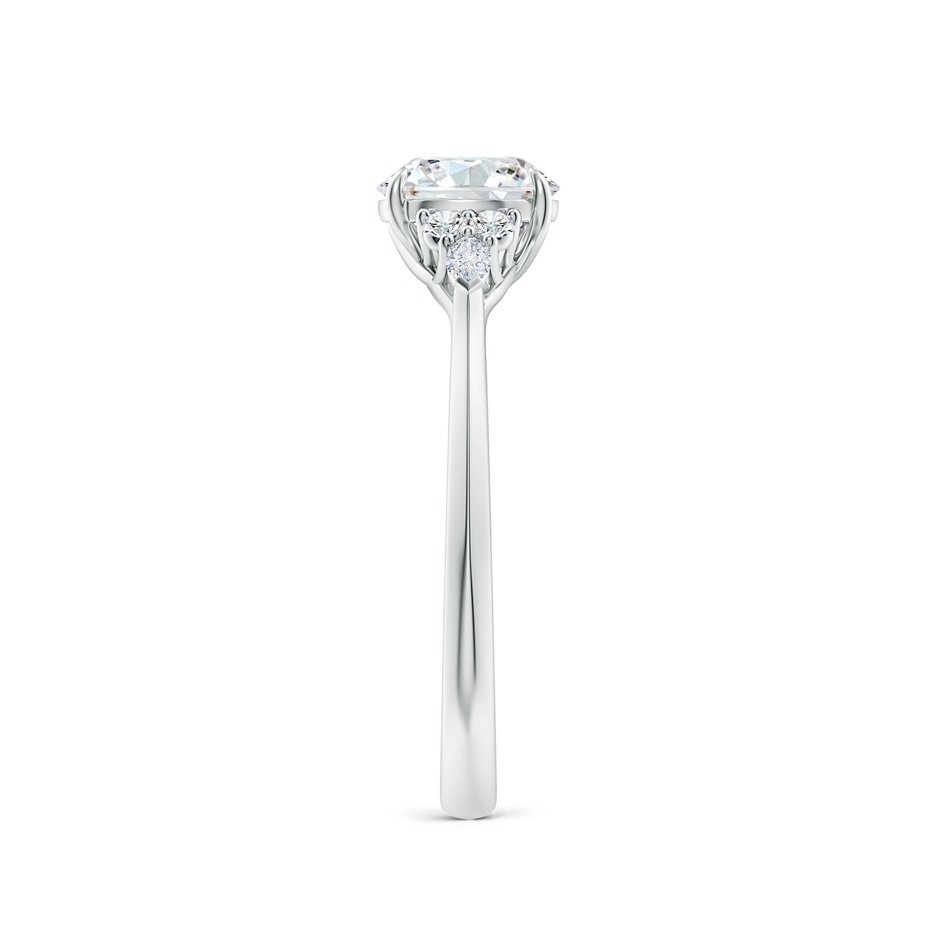 6.4mm FGVS Lab-Grown Round Diamond Side Stone Engagement Ring with Diamonds in P950 Platinum side 299