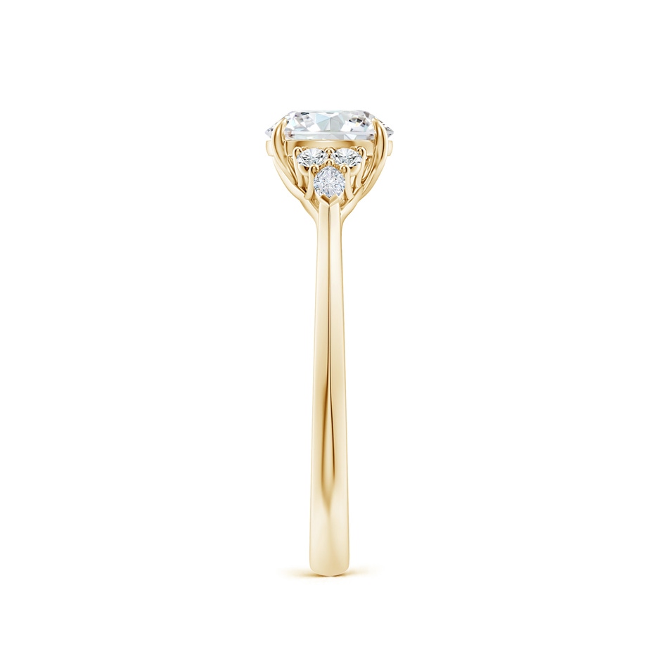 6.4mm FGVS Lab-Grown Round Diamond Side Stone Engagement Ring with Diamonds in Yellow Gold side 299