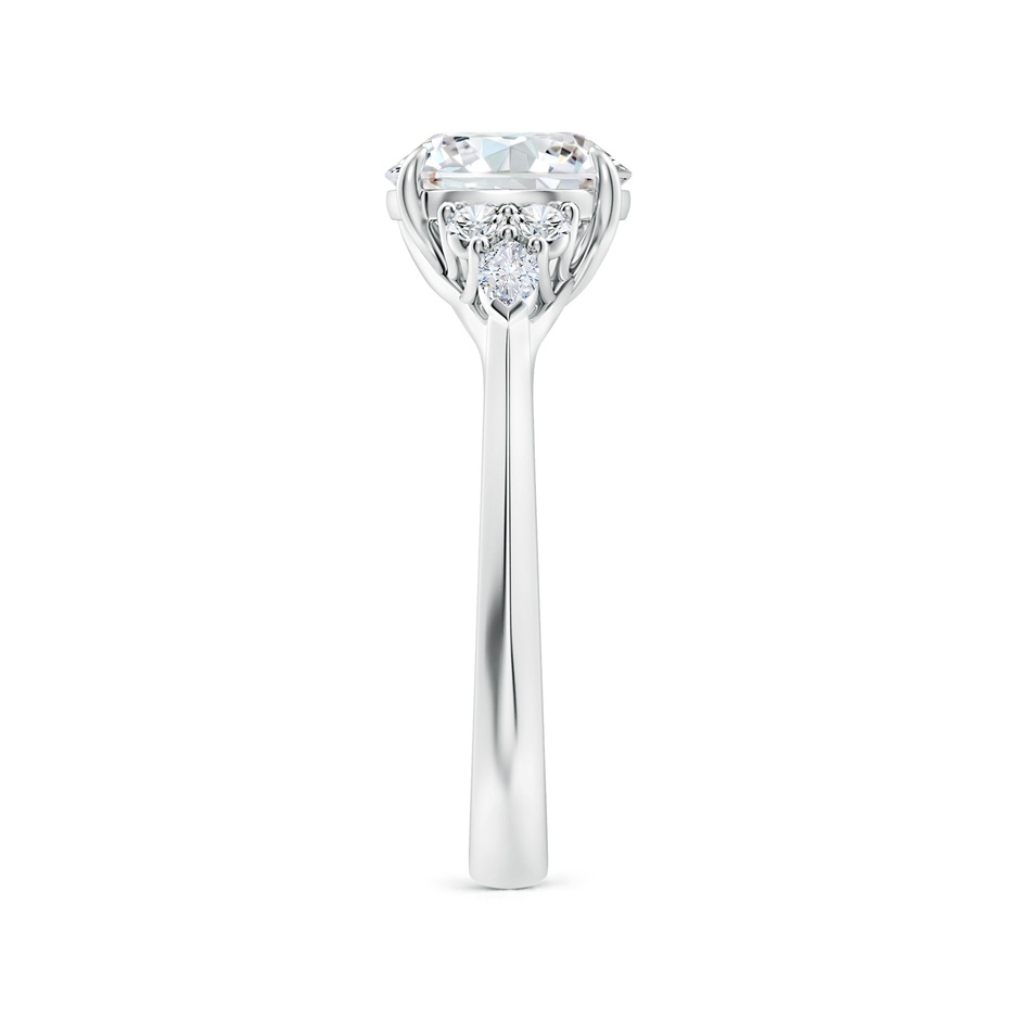 8mm FGVS Lab-Grown Round Diamond Side Stone Engagement Ring with Diamonds in P950 Platinum side 299