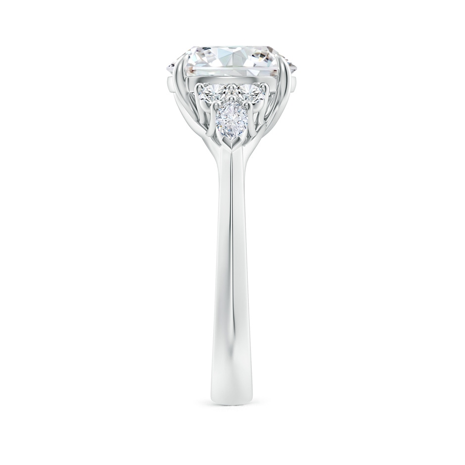 9.2mm FGVS Lab-Grown Round Diamond Side Stone Engagement Ring with Diamonds in White Gold side 299