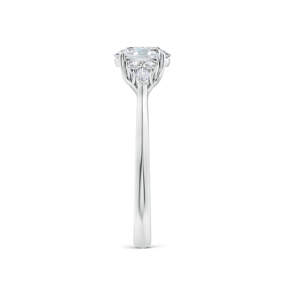 7x5mm FGVS Lab-Grown Oval Diamond Side Stone Engagement Ring with Diamonds in White Gold side 299