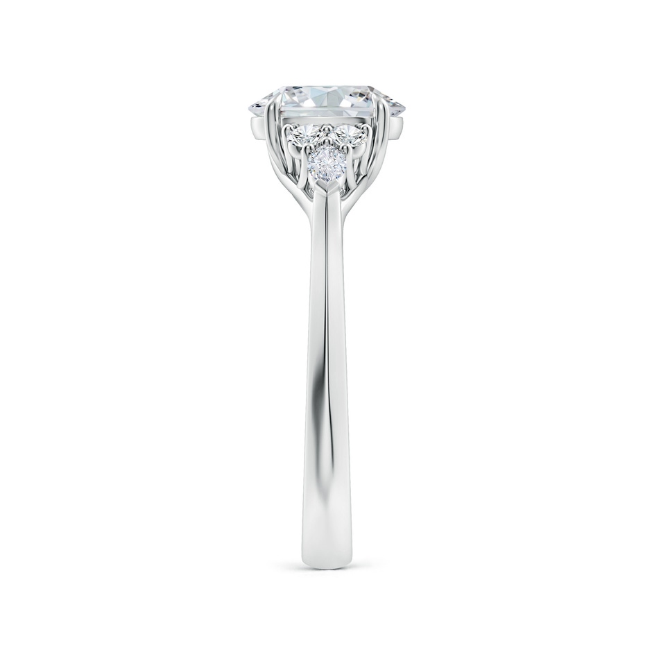 8x6mm FGVS Lab-Grown Oval Diamond Side Stone Engagement Ring with Diamonds in P950 Platinum side 299
