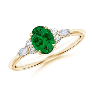 Oval Lab-Grown Lab Grown Emerald