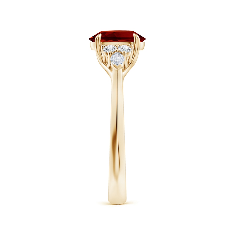 8x6mm Labgrown Lab-Grown Oval Ruby Side Stone Engagement Ring with Diamonds in Yellow Gold side 299