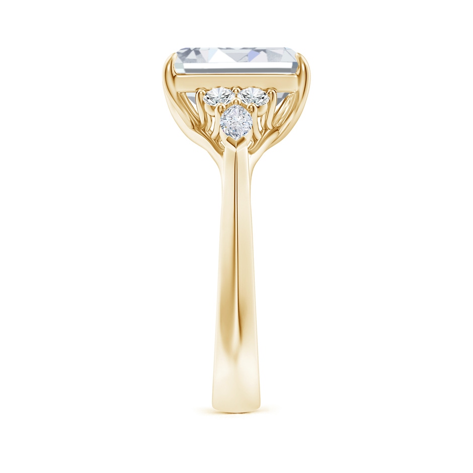 10x7.5mm FGVS Lab-Grown Emerald-Cut Diamond Side Stone Engagement Ring with Diamonds in Yellow Gold side 299