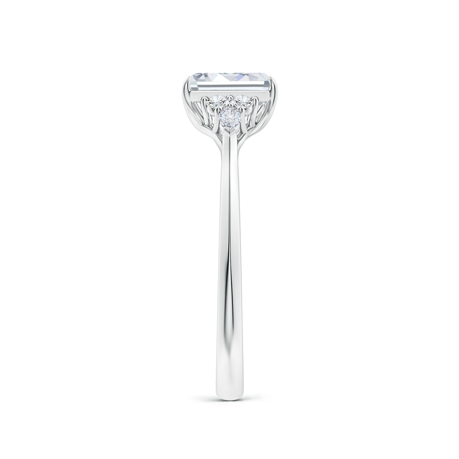 7x5mm FGVS Lab-Grown Emerald-Cut Diamond Side Stone Engagement Ring with Diamonds in White Gold side 299