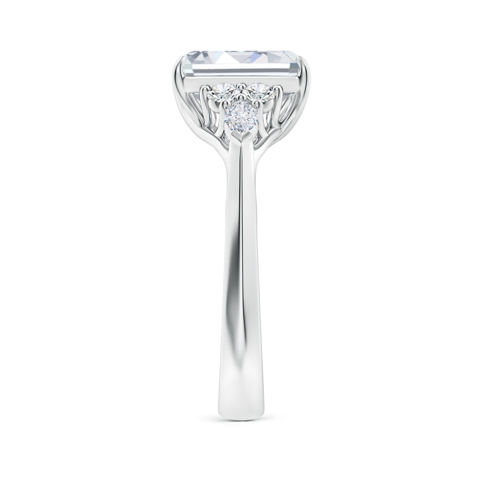 8.5x6.5mm FGVS Lab-Grown Emerald-Cut Diamond Side Stone Engagement Ring with Diamonds in White Gold side 299