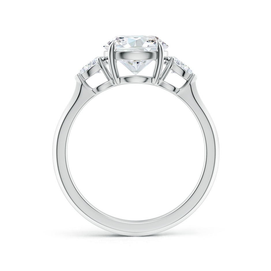 8mm FGVS Lab-Grown Round and Pear Diamond Three Stone Engagement Ring in White Gold side 199