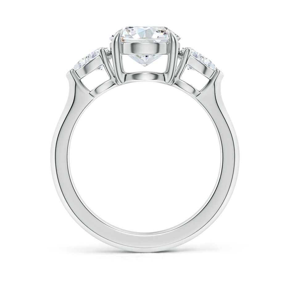 10x8mm FGVS Lag-Grown Oval Diamond and Pear Diamond Three Stone Engagement Ring in White Gold side 199