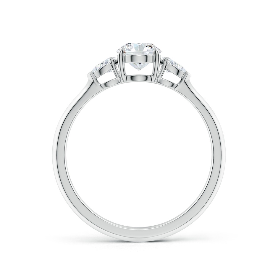 7x5mm FGVS Lag-Grown Oval Diamond and Pear Diamond Three Stone Engagement Ring in White Gold side 199