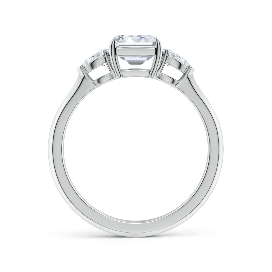 8x6mm FGVS Lab-Grown Emerald-Cut Diamond and Pear Diamond Three Stone Engagement Ring in White Gold side 199