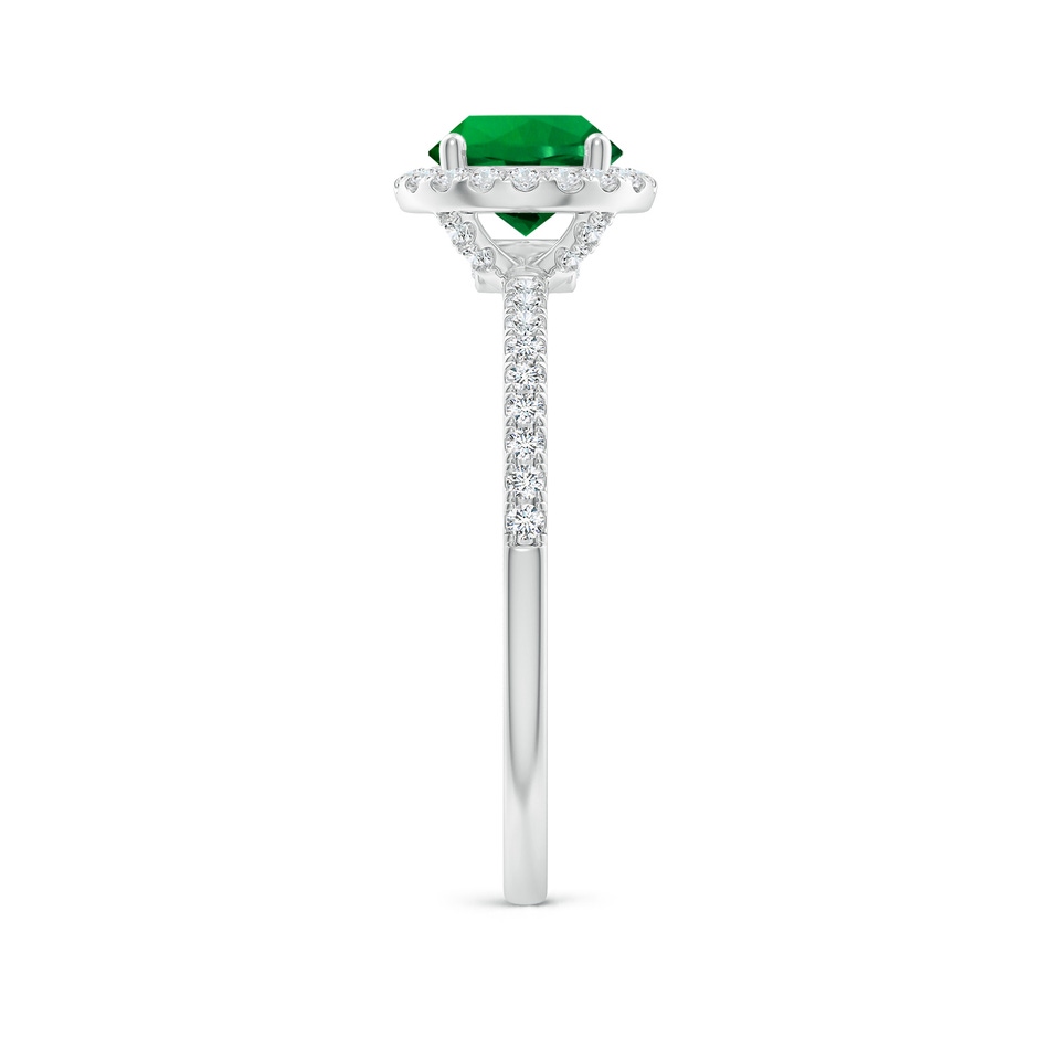 6.5mm Labgrown Lab-Grown Round Emerald Classic Halo Engagement Ring in White Gold side 299