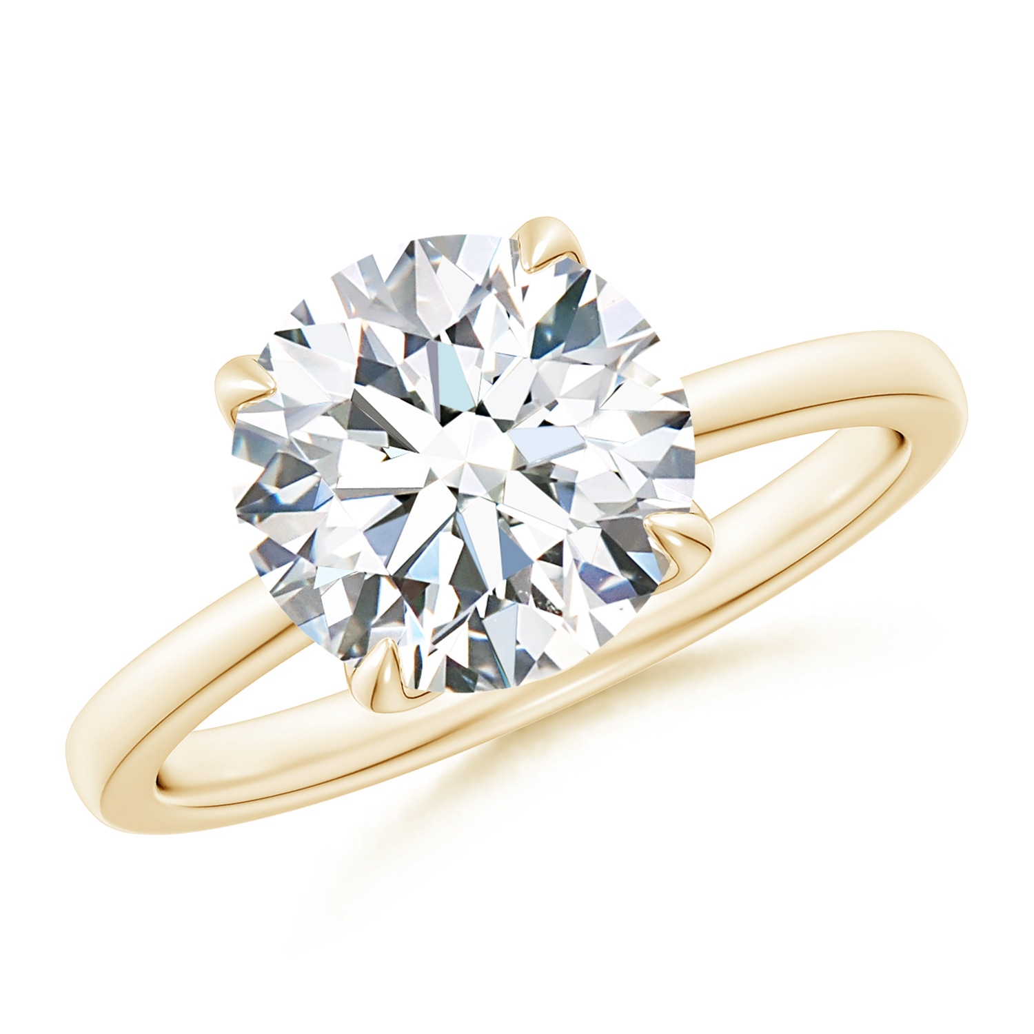 Lab-Grown Solitaire Round Diamond Classic Engagement Ring