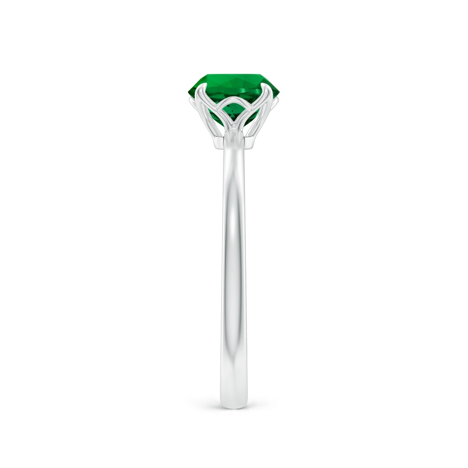 6.5mm Labgrown Lab-Grown Solitaire Round Emerald Classic Engagement Ring in P950 Platinum side 299
