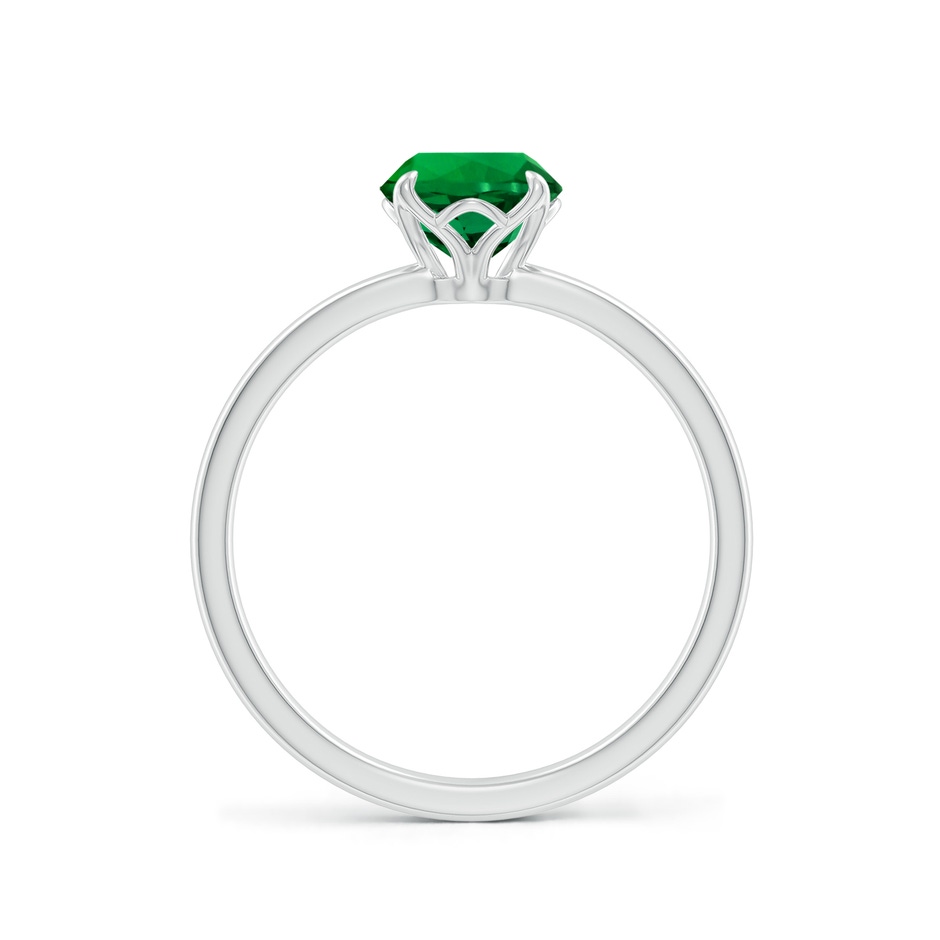 6.5mm Labgrown Lab-Grown Solitaire Round Emerald Classic Engagement Ring in White Gold side 199