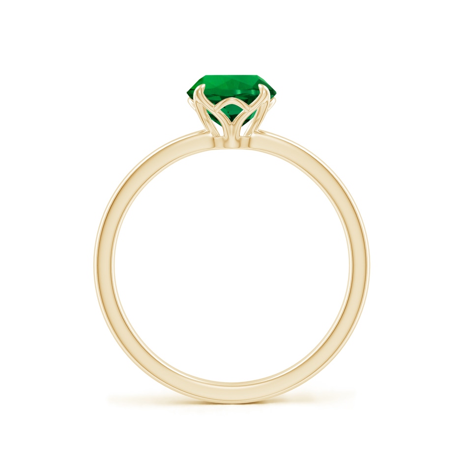 6.5mm Labgrown Lab-Grown Solitaire Round Emerald Classic Engagement Ring in Yellow Gold side 199