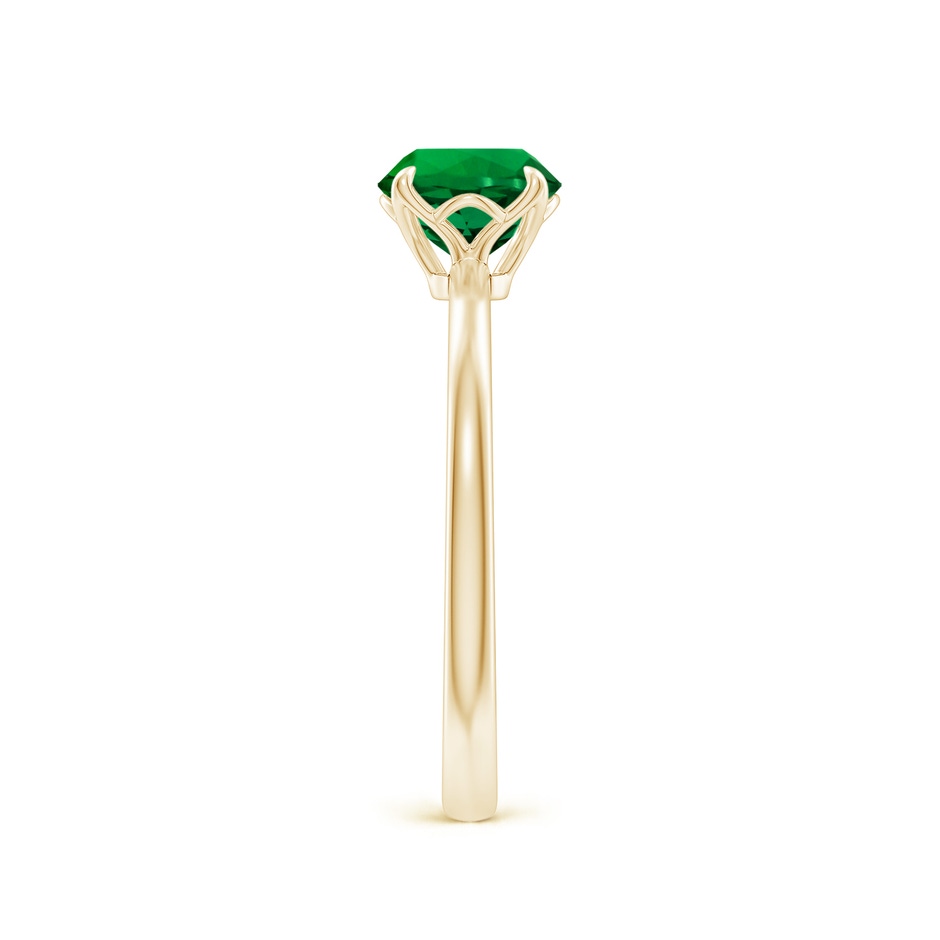 6.5mm Labgrown Lab-Grown Solitaire Round Emerald Classic Engagement Ring in Yellow Gold side 299