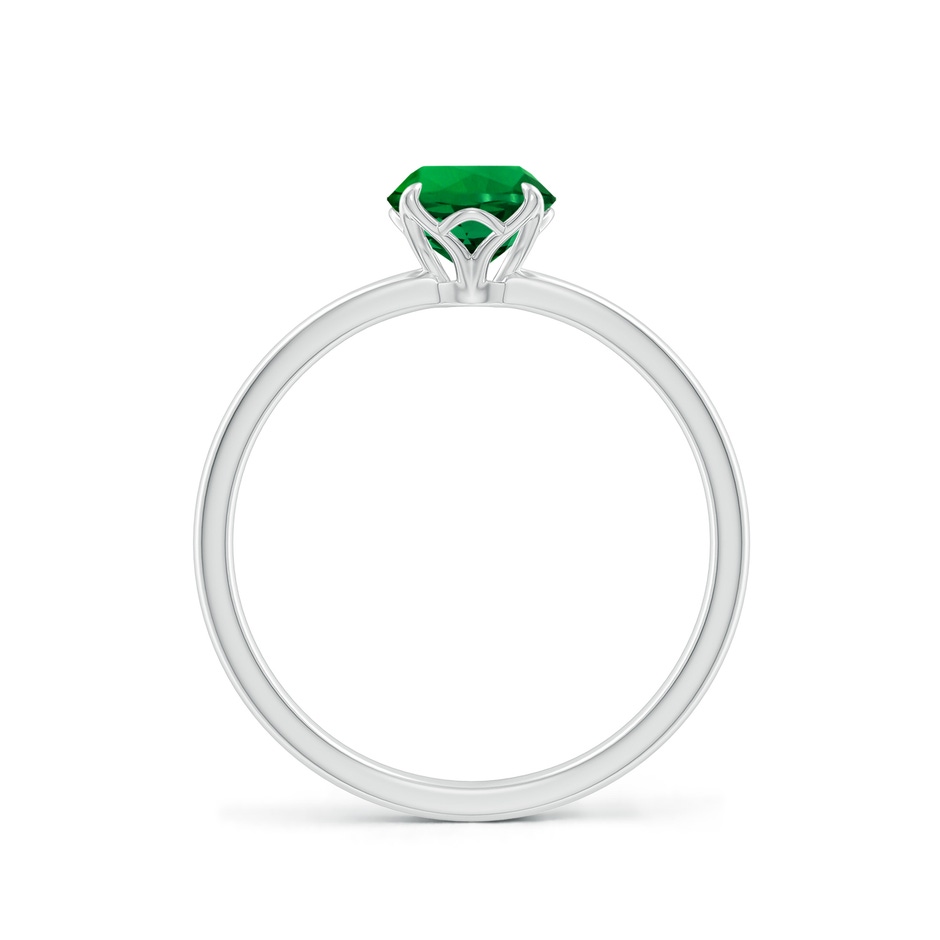 6mm Labgrown Lab-Grown Solitaire Round Emerald Classic Engagement Ring in White Gold side 199