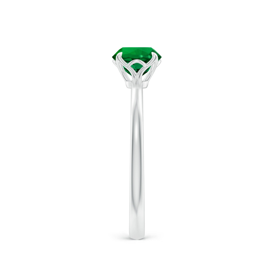 6mm Labgrown Lab-Grown Solitaire Round Emerald Classic Engagement Ring in White Gold side 299