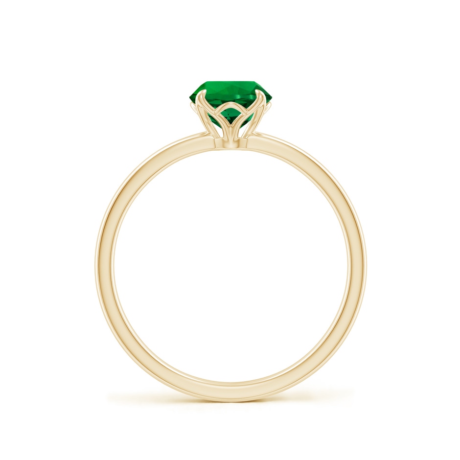 6mm Labgrown Lab-Grown Solitaire Round Emerald Classic Engagement Ring in Yellow Gold side 199