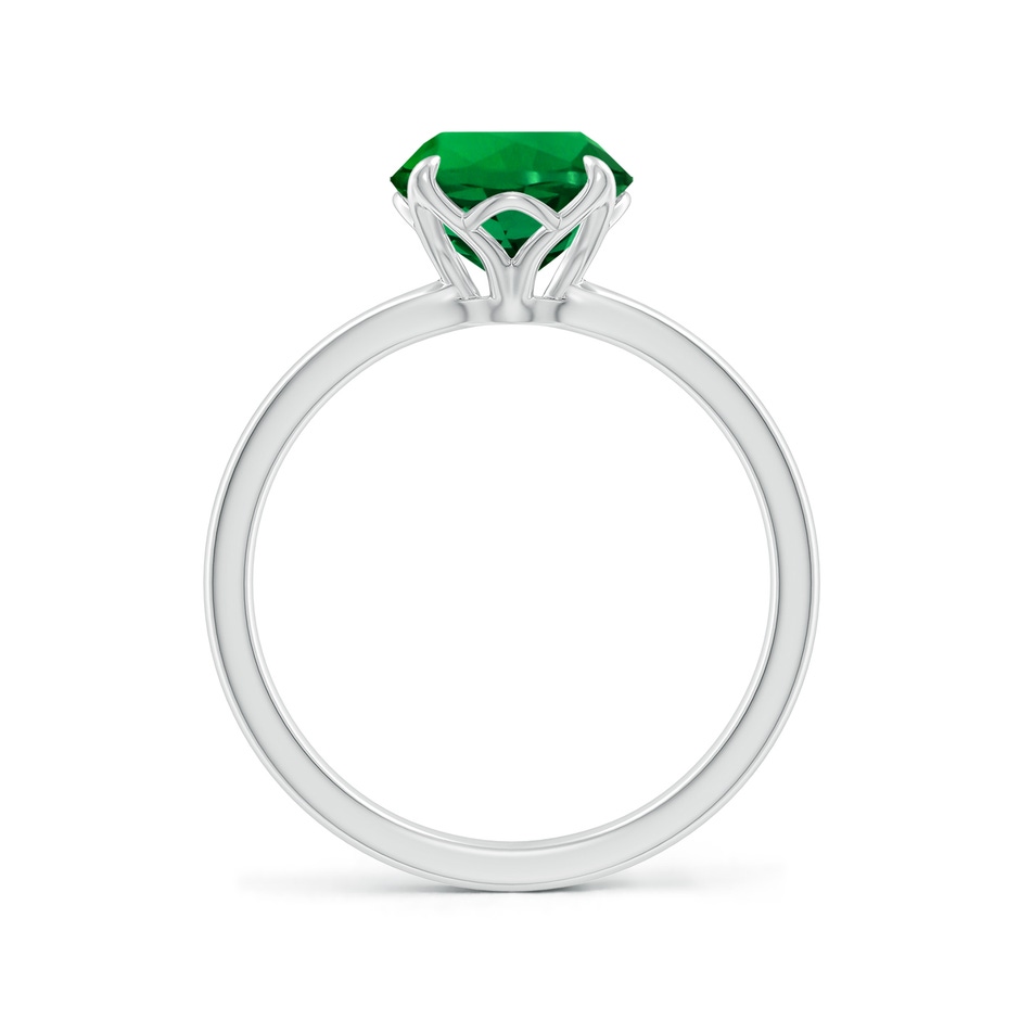 8mm Labgrown Lab-Grown Solitaire Round Emerald Classic Engagement Ring in P950 Platinum side 199