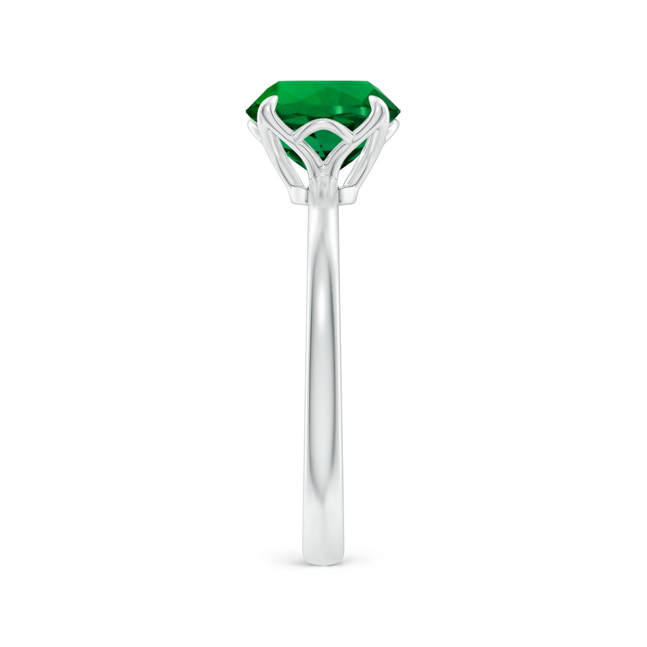 8mm Labgrown Lab-Grown Solitaire Round Emerald Classic Engagement Ring in P950 Platinum side 299