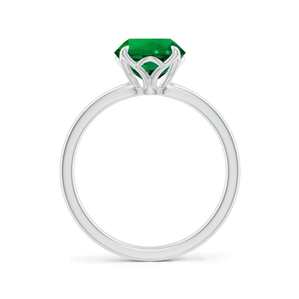 8mm Labgrown Lab-Grown Solitaire Round Emerald Classic Engagement Ring in White Gold Side 199