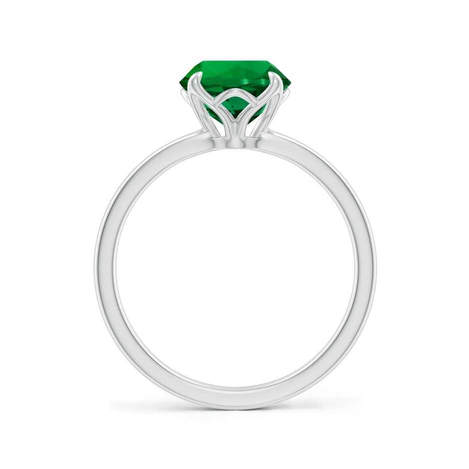 8mm Labgrown Lab-Grown Solitaire Round Emerald Classic Engagement Ring in White Gold side 199