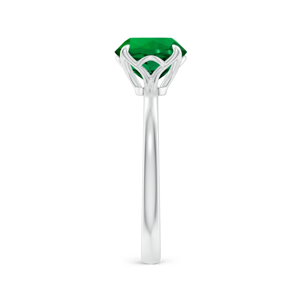 8mm Labgrown Lab-Grown Solitaire Round Emerald Classic Engagement Ring in White Gold Side 299