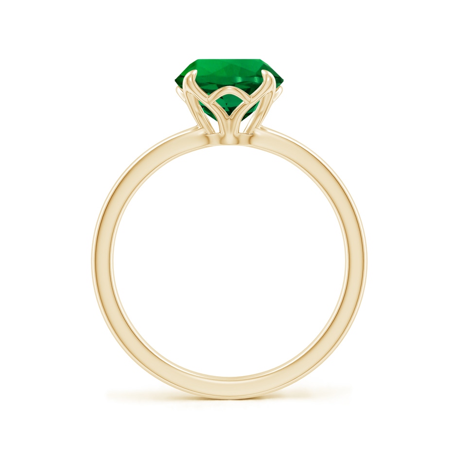 8mm Labgrown Lab-Grown Solitaire Round Emerald Classic Engagement Ring in Yellow Gold side 199