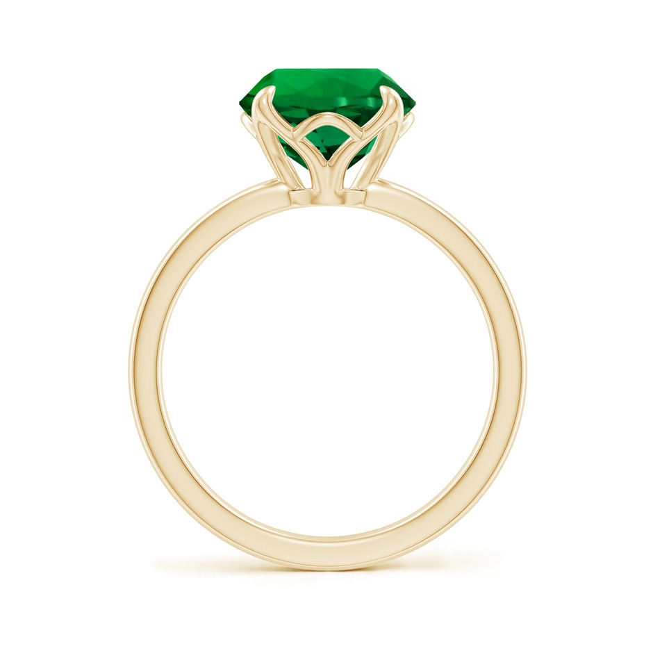 9mm Labgrown Lab-Grown Solitaire Round Emerald Classic Engagement Ring in 18K Yellow Gold side 199