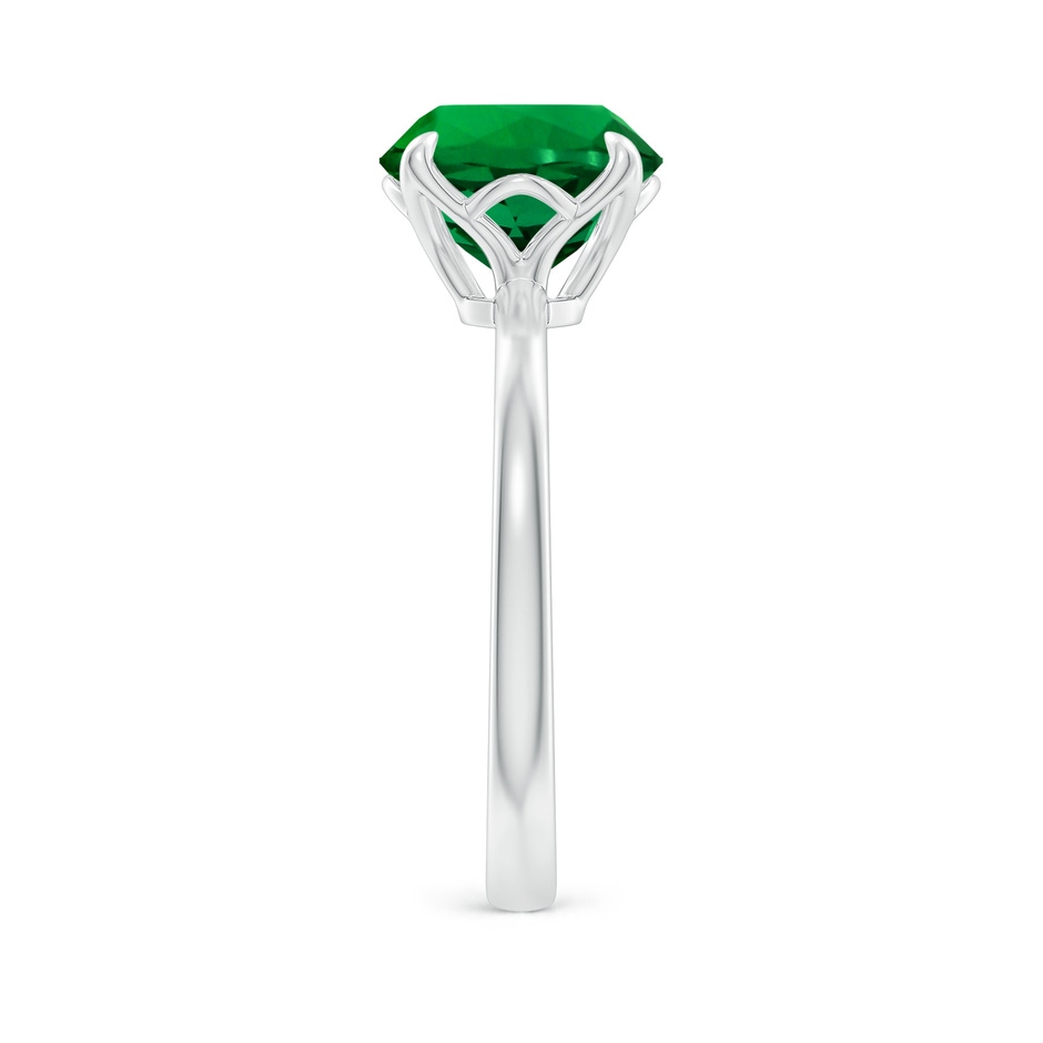 9mm Labgrown Lab-Grown Solitaire Round Emerald Classic Engagement Ring in P950 Platinum side 299