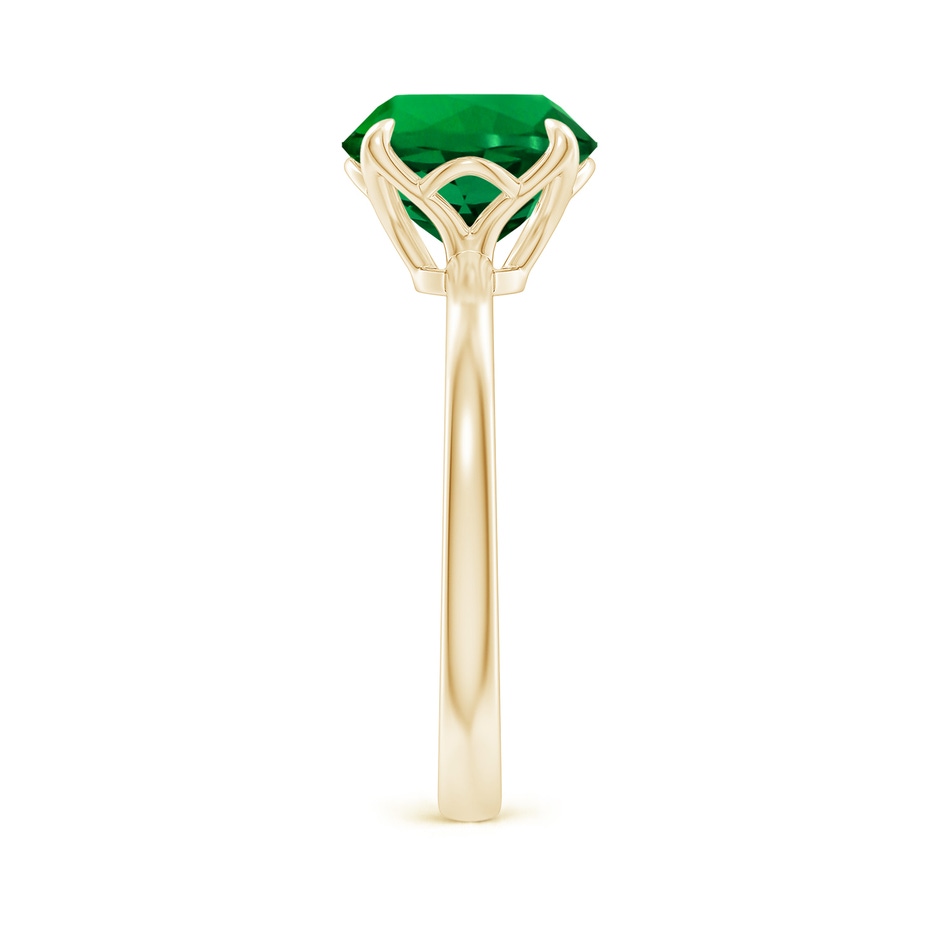 9mm Labgrown Lab-Grown Solitaire Round Emerald Classic Engagement Ring in Yellow Gold side 299
