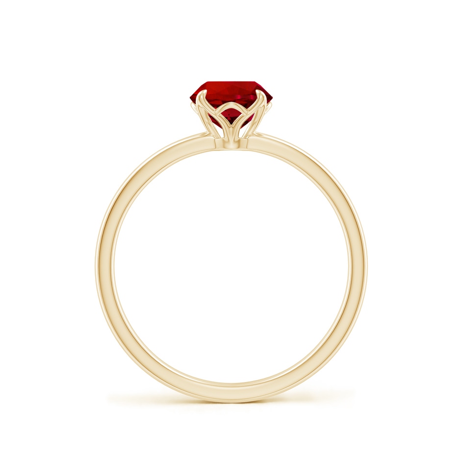 6mm Labgrown Lab-Grown Solitaire Round Ruby Classic Engagement Ring in Yellow Gold side 199