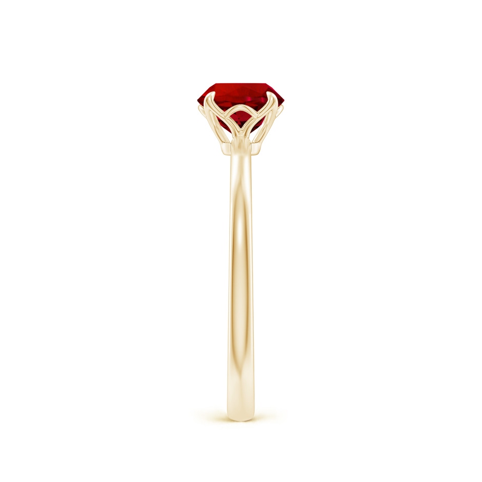 6mm Labgrown Lab-Grown Solitaire Round Ruby Classic Engagement Ring in Yellow Gold side 299