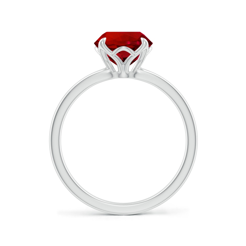 8mm Labgrown Lab-Grown Solitaire Round Ruby Classic Engagement Ring in White Gold side 199