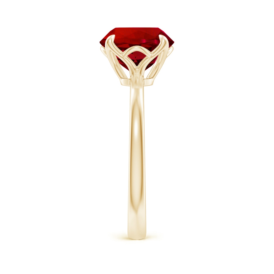 9mm Labgrown Lab-Grown Solitaire Round Ruby Classic Engagement Ring in 18K Yellow Gold side 299