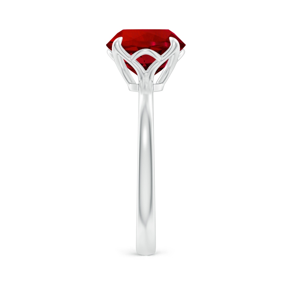 9mm Labgrown Lab-Grown Solitaire Round Ruby Classic Engagement Ring in White Gold side 299