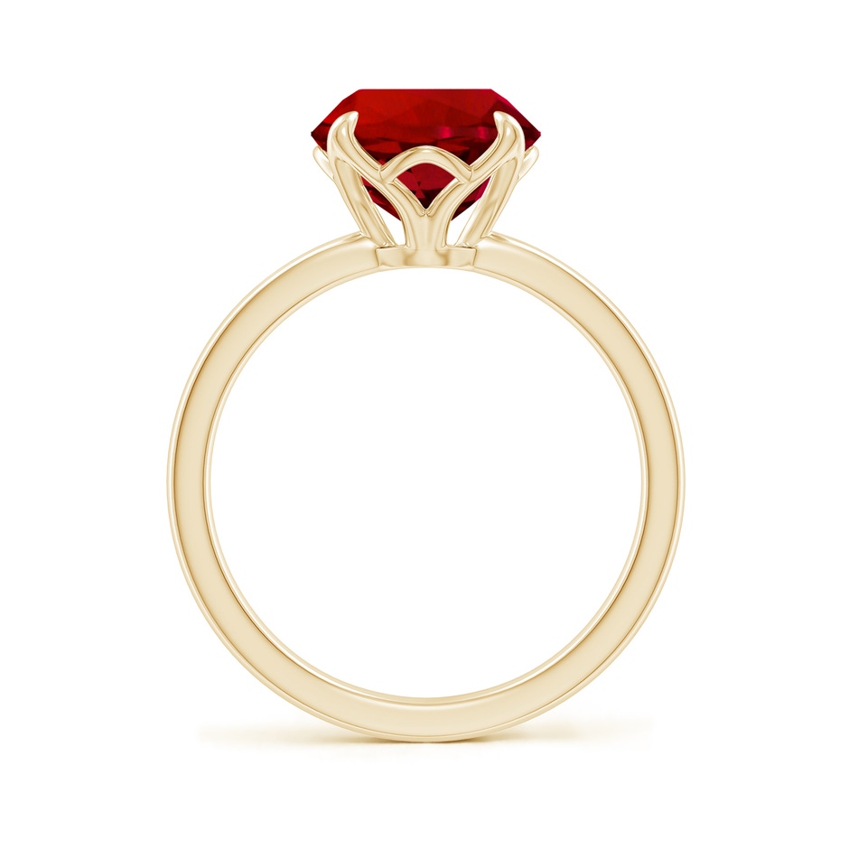 9mm Labgrown Lab-Grown Solitaire Round Ruby Classic Engagement Ring in Yellow Gold side 199