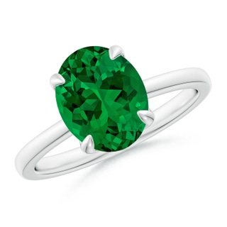 Oval Lab-Grown Lab Grown Emerald