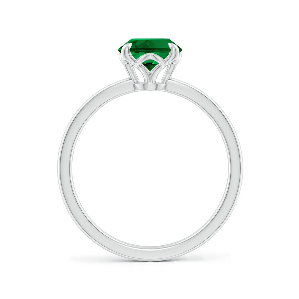 9x7mm Labgrown Lab-Grown Solitaire Oval Emerald Classic Engagement Ring in White Gold Side 199