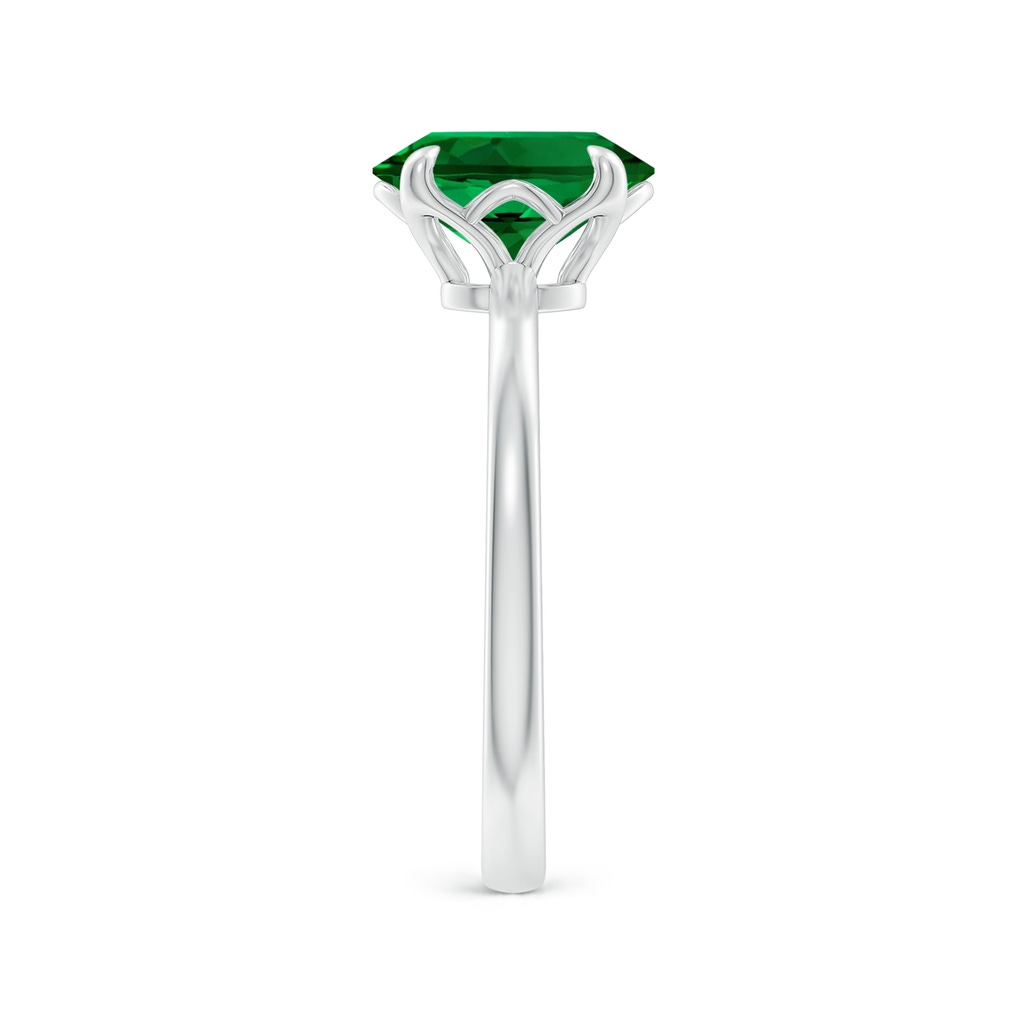 9x7mm Labgrown Lab-Grown Solitaire Oval Emerald Classic Engagement Ring in White Gold Side 299