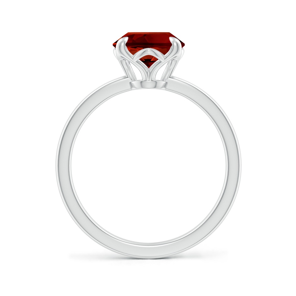 10x8mm Labgrown Lab-Grown Solitaire Oval Ruby Classic Engagement Ring in 18K White Gold side 199